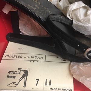 Metallic silver detail on heels Charles Jourdan